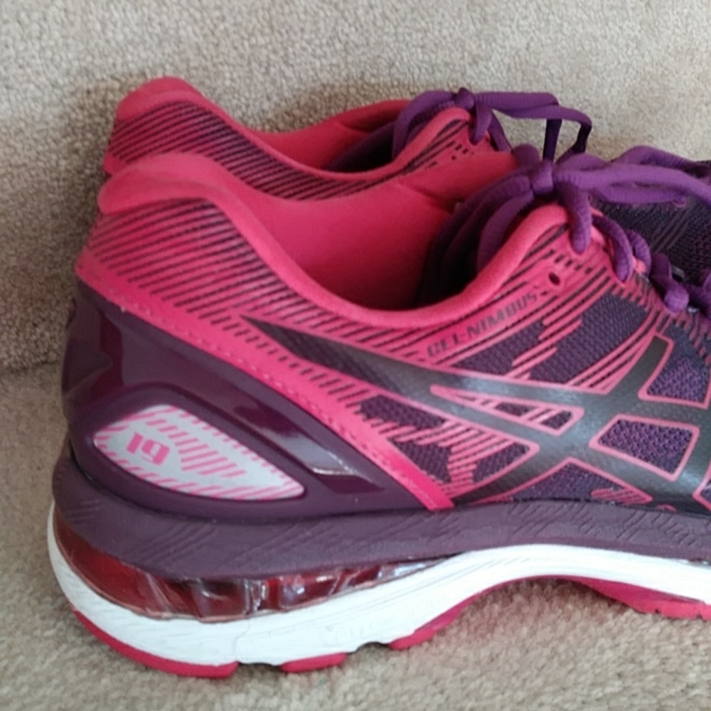 Asics Gel-Nimbus 19 Running Sneaker Shoe 10 Purple Pink - Picture 16 of 16